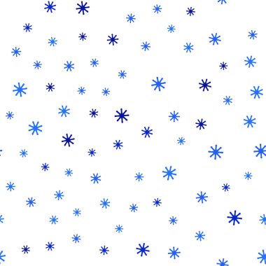 Hafif mavi vektör güzel kar taneleri ile sorunsuz kapak. Kar Noel tarzı ile parlayan renkli resimde. Tasarım için duvar kağıdı, kumaş üreticileri.