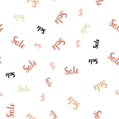 Pembe ışık, vektör seamless modeli satış işaretleri sarı. Satış soyut şablonundaki Illustration işaretleri. İşletme reklamları, reklam için tasarım.