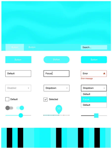 Light BLUE vector Material Design Kit with liquid shapes. Colorful illustration in abstract memphis style with gradient. This sample is for your website.