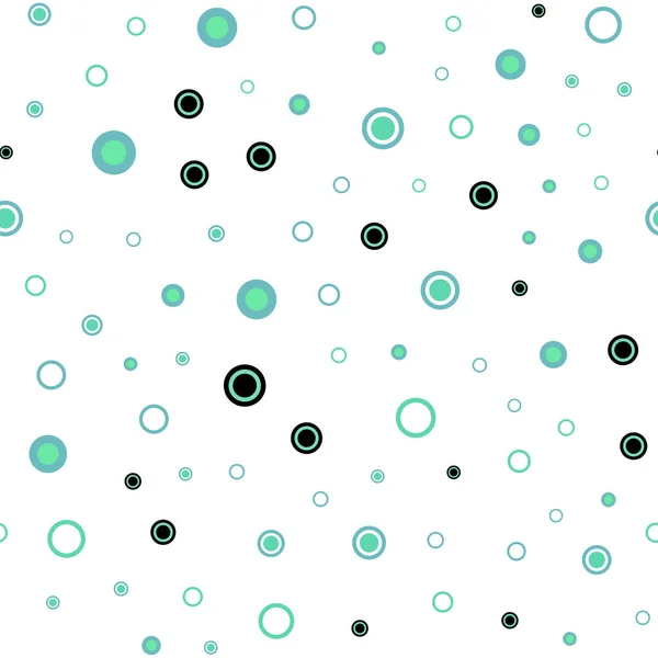 Azzurro Verde Modello Vettoriale Senza Soluzione Continuità Con Cerchi Illustrazione — Vettoriale Stock