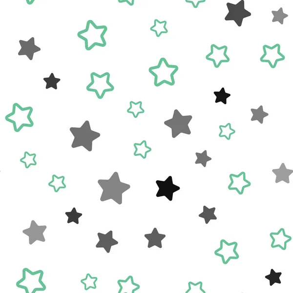 Светло Голубая Зеленая Векторная Безморщинистая Текстура Красивыми Звездами Сияющая Цветная — стоковый вектор