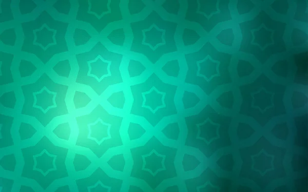 Fondo Vectorial Verde Claro Con Estrellas Colores Diseño Decorativo Borroso — Vector de stock