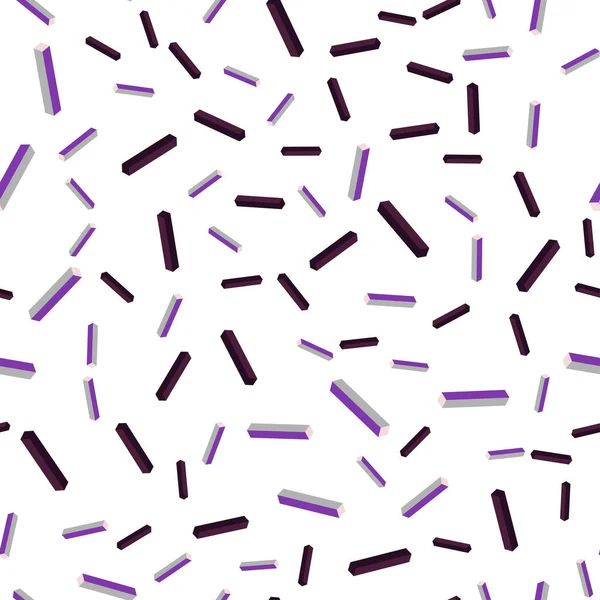 Dark Purple Pink Vector Seamless Isometric Template Dengan Tongkat Berulang - Stok Vektor