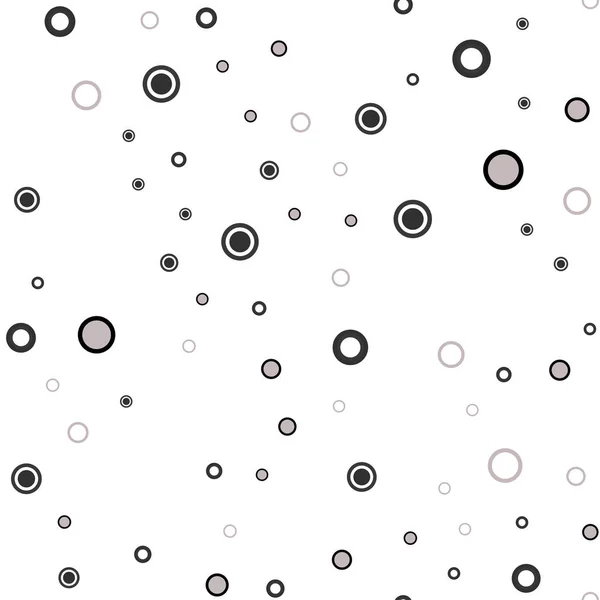 Hellgraue Vektor Nahtlose Muster Mit Kugeln Glitzernde Abstrakte Illustration Mit — Stockvektor