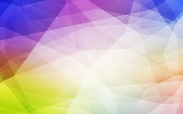 Ljus Multicolor Vektor Triangel Mosaik Mall Färgglada Illustration Månghörnigt Stil — Stock vektor