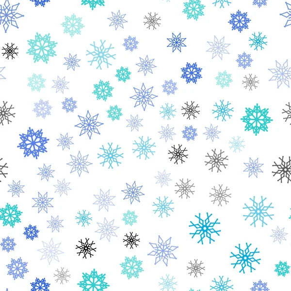 Bleu Clair Vert Vecteur Mise Page Transparente Avec Des Flocons — Image vectorielle