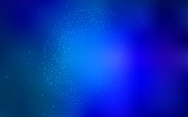 銀河系の星との明るい青色のベクトル背景 明るい天文学者の星と輝く色のイラスト あなたのビジネス広告のためのスマートデザイン — ストックベクタ