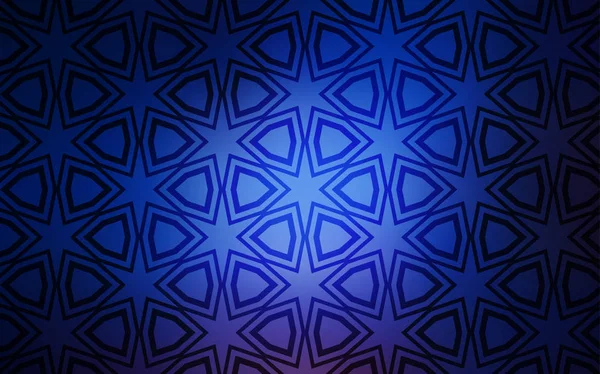 Patrón Vectorial Azul Oscuro Con Estrellas Navideñas Ilustración Abstracta Brillante — Vector de stock