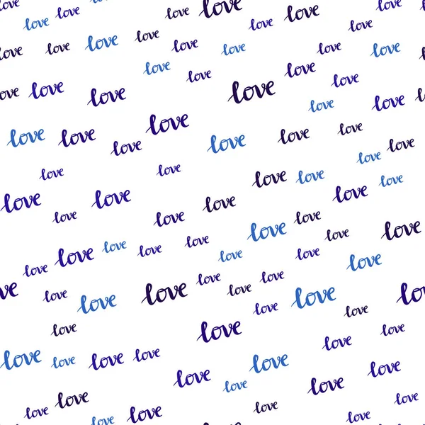 Dark Blue Vector Sem Emenda Pano Fundo Com Frase Amor — Vetor de Stock