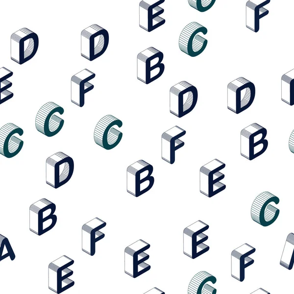파란색 알파벳의 원활한 알파벳의 표시와 스타일에 화려한 그라데이션 디자인 디자인 — 스톡 벡터