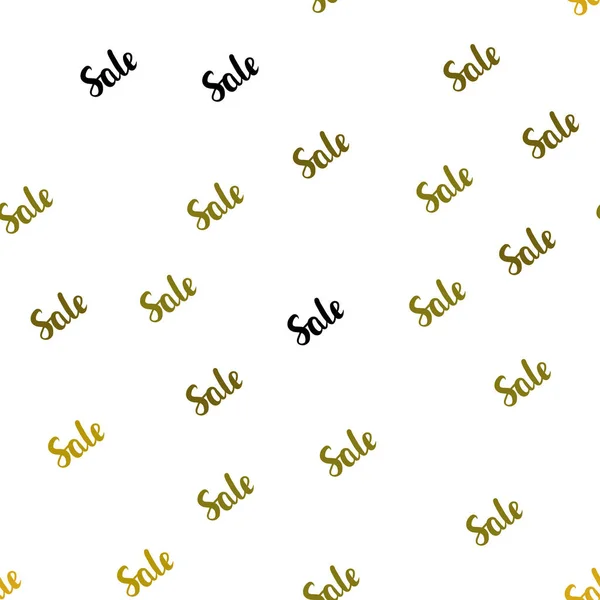 Dunkelgrünes Gelbes Vektor Nahtloses Layout Mit Rabattwörtern Illustration Mit Verkaufsspuren — Stockvektor