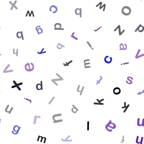 深粉红色 蓝色矢量无缝模板与孤立的字母 现代几何例证与 Abc 英国标志 网站模板 — 图库矢量图片