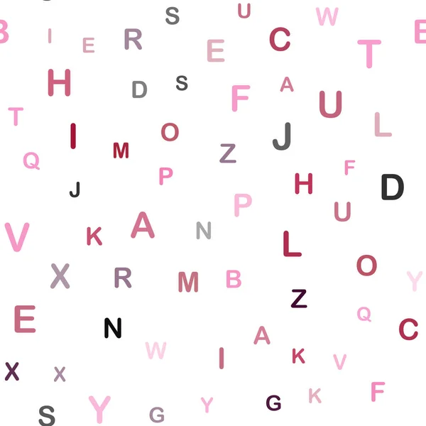 Donker Paars Roze Vector Naadloze Sjabloon Met Geïsoleerde Letters Stralende — Stockvector
