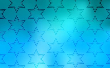 Parlak yıldız ile ışık mavi vektör düzeni. Yıldız ile modern geometrik soyut resim. Desen yeni yıl reklam, kitapçıklar için.