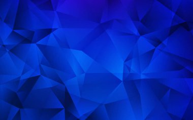 Koyu mavi vektör çokgen arkaplan.