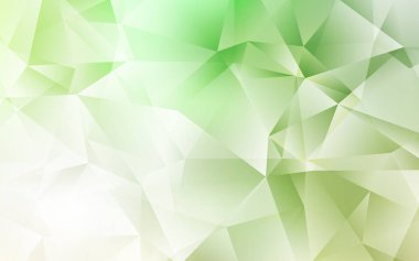 Işık yeşil vektör soyut poligonal model. Renkli resimde üçgenler ile soyut tarzda. İşiniz için yeni tasarım.