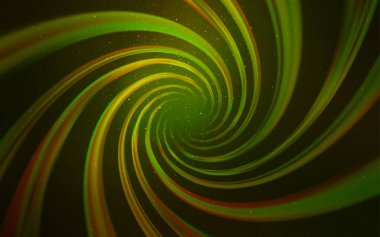 Gökada yıldız ile koyu yeşil vektör arka plan. Gökada yıldız ile basit tarzı dekoratif tasarım bulanık. En iyi tasarım, reklam, poster, afiş için.