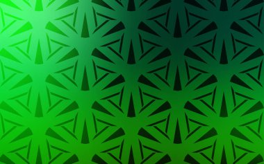 Üçgen tarzı ile koyu yeşil vektör doku. Glitter soyut resim üçgen şekiller ile. Kitapçık, broşür için desen