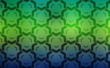 Açık mavi, vektör desen hatları ile yeşil. Bir örnek ile renkli çizgiler, şekiller. Cep telefonu ekranları için şablon.