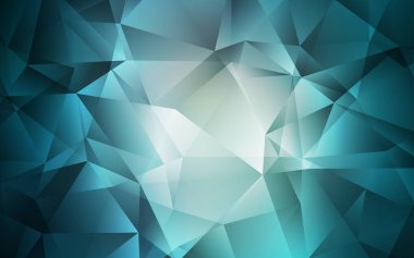 Hafif mavi vektör soyut poligonal şablonu.