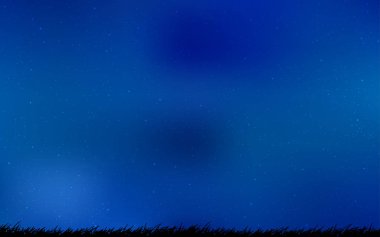 Gece gökyüzü yıldızlı açık mavi vektör deseni. Parlak astronomik yıldızlı parlak renkli çizimler. Kozmik arkaplanlar için şablon.