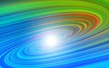 Açık mavi, yeşil vektör arka plan gökada yıldız ile. Bulanık arka plan gradyan ile üzerinde alan yıldız. Desen fütüristik reklam, kitapçıklar için.