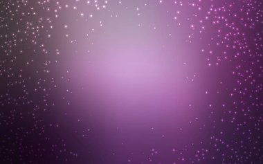 Gece gökyüzü desenle hafif mor vektör yıldız.