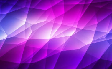 Açık Mor, kristalli pembe vektör şablonu, üçgenler.