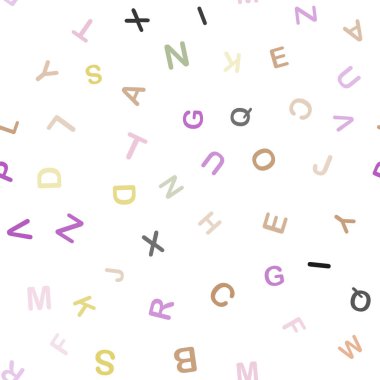 Işık çok renkli vektör sorunsuz zemin İngilizce sembolleri ile.