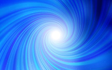 Samanyolu yıldızlı açık mavi vektör dokusu. Bulanık arkaplandaki ve gradyanı olan uzay yıldızları. Reklamınız, posteriniz, afişiniz için en iyi tasarım.