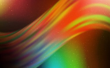 Kozmik yıldız düzeniyle karanlık çok renkli vektör.