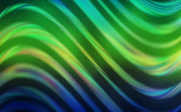 Light Blue Green Vector Texture Milky Way Stars Glitter Abstract — Stock Vector