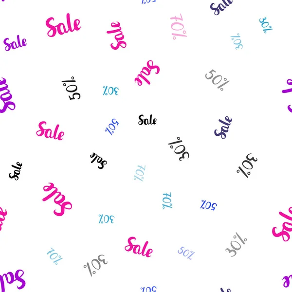 Couvercle sans couture vecteur multicolore foncé avec des symboles de 30, 50, 70 % des ventes . — Image vectorielle