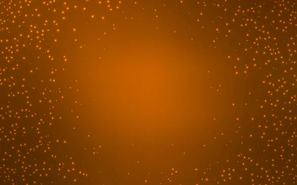 Leicht orangefarbene Vektorschablone mit Raumsternen. — Stockvektor