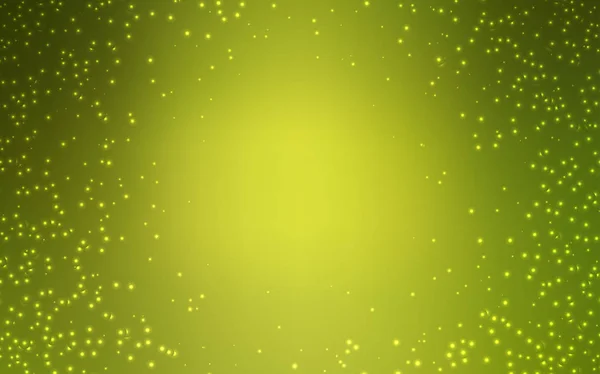 Fondo Vectorial Verde Claro Con Estrellas Galaxias Ilustración Abstracta Moderna — Archivo Imágenes Vectoriales