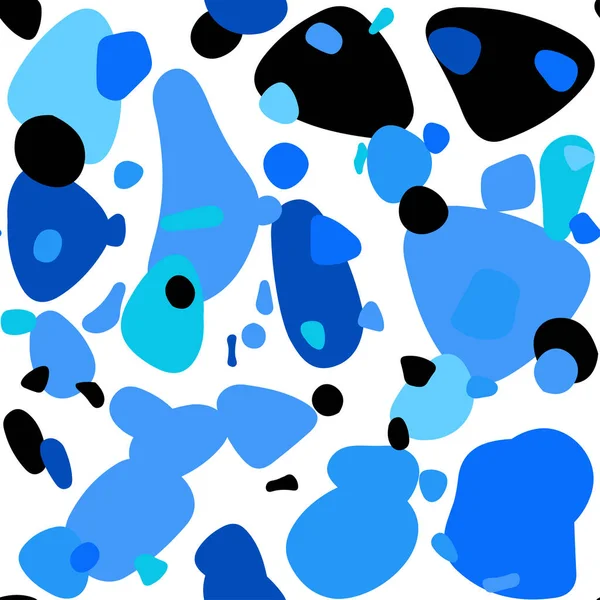 Jasny Niebieski Wektor Bezszwowe Tło Bąbelkami Nowoczesne Abstrakcja Ilustracja Kolorowy — Wektor stockowy