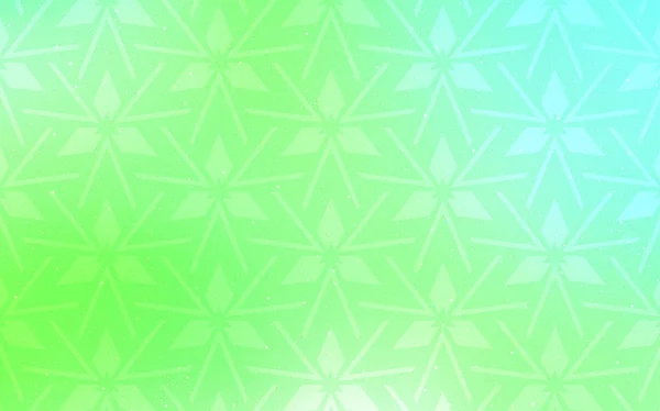 Ljus Grön Vector Mall Med Kristaller Trianglar Illustration Med Uppsättning — Stock vektor