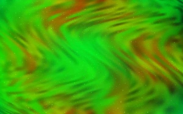 Lichtgroen Geel Vector Achtergrond Met Astronomische Sterren Glanzende Gekleurde Afbeelding — Stockvector