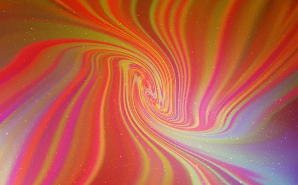 Açık Pembe, astronomik yıldızlı sarı vektör arkaplan. Soyut şablonda gökyüzü yıldızlarıyla parlayan illüstrasyon. Fütürist reklamlar ve kitapçıklar için şablon.