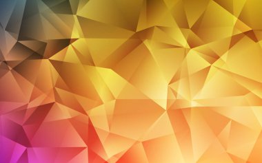 Açık turuncu vektör üçgen arka plan parlayan. Gradyan ile üçgen geometrik örnek. İş tasarımınız için yepyeni bir stil.