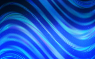 Kozmik yıldızlarla ışık Mavisi vektör düzeni. Bulanık dekoratif tasarım galaksi yıldızlarıyla basit bir stilde. Fütürist reklamlar ve kitapçıklar için şablon.