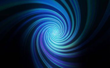 Astronomik yıldızlı koyu mavi vektör arkaplan. Bulanık dekoratif tasarım galaksi yıldızlarıyla basit bir stilde. Kozmik arkaplanlar için şablon.