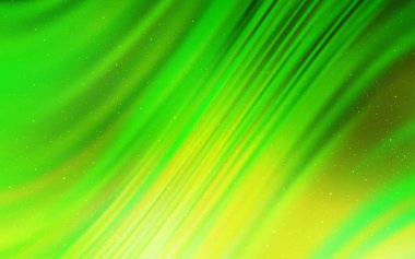 Gece gökyüzü yıldızlar ile açık yeşil vektör deseni. Soyut şablonda gökyüzü yıldızlarıyla Shining Illustration. Kozmik arka planlar için şablon.