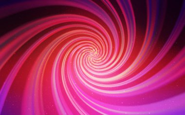 Açık Pembe, Kozmik yıldızlı sarı vektör düzeni. Bulanık dekoratif tasarım galaksi yıldızlarıyla basit bir stilde. Fütürist reklamlar ve kitapçıklar için şablon.