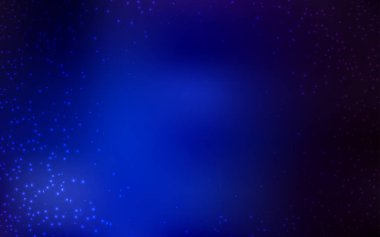 Astronomik yıldızlı koyu mavi vektör arkaplan. Parlak astronomik yıldızlı parlak renkli çizimler. İş ilanınız için akıllı tasarım.
