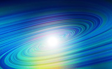 Açık mavi, Samanyolu yıldızlı yeşil vektör dokusu. Renkli kozmik yıldızlı soyut çizimler. Fütürist reklamlar ve kitapçıklar için şablon.