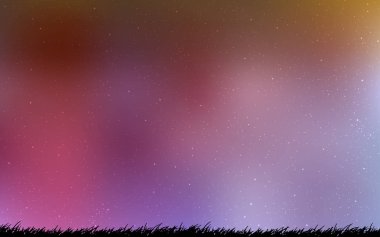 Samanyolu yıldızlar ile ışık Multicolor vektör doku. Galaksi yıldızları ile basit tarzda bulanık dekoratif tasarım. Kozmik arka planlar için şablon.