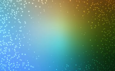 Açık mavi, Samanyolu yıldızlar ile yeşil vektör doku.