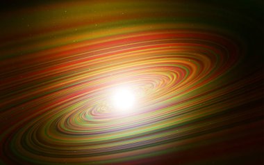 Galaksi yıldızları ile koyu turuncu vektör arka plan. Degrade ile bulanık soyut arka planda uzay yıldızları. İş reklamınız için akıllı tasarım.