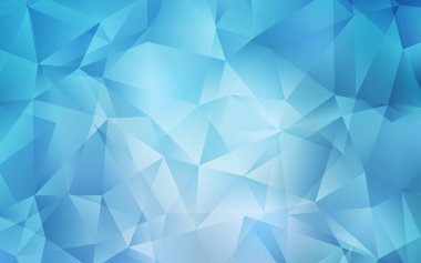 Açık mavi vektör soyut Çokgen şablon. Gradyan ile zarif parlak Çokgen çizim. Tamamen yeni afiş için şablon.